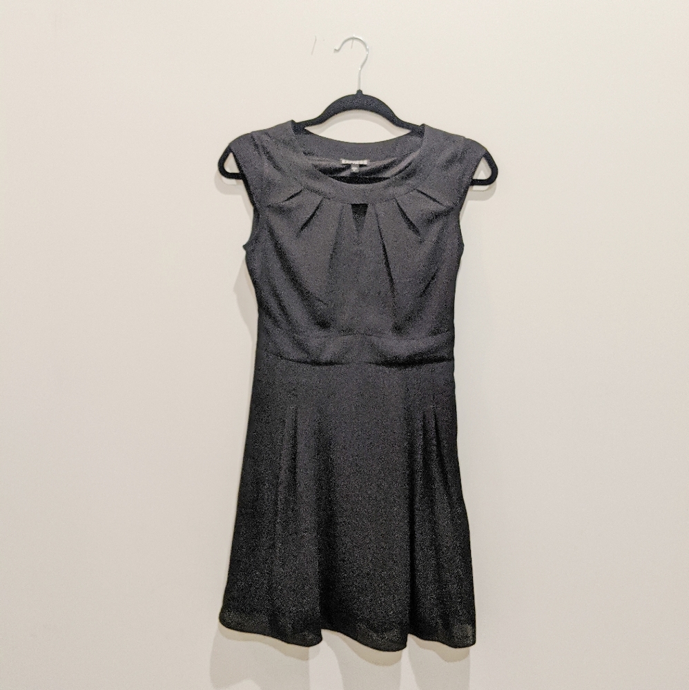 RXPRESS classic black midi dress pleated